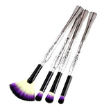 Nylon Bird Tail Glitter Rainbow Make Up Brush Set