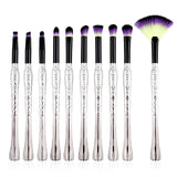 Nylon Bird Tail Glitter Rainbow Make Up Brush Set