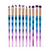 Nylon Diamond Rainbow Make Up Brushs Set