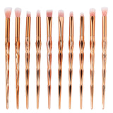 Synthetic Hair Diamond Rainbow Make Up Brush Set
