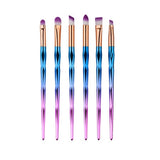 Nylon Diamond Rainbow Make Up Brushs Set