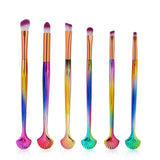Plastic 10Pcs Makeup Brushes Set Power Eye