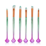 Plastic 10Pcs Makeup Brushes Set Power Eye