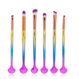 Plastic 10Pcs Makeup Brushes Set Power Eye