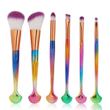 Plastic 10Pcs Makeup Brushes Set Power Eye