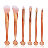 Plastic 10Pcs Makeup Brushes Set Power Eye
