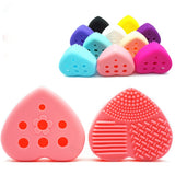 Silicone BBL 1 Piece Makeup Brush Cleaning Heart Design