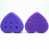 Silicone BBL 1 Piece Makeup Brush Cleaning Heart Design