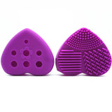 Silicone BBL 1 Piece Makeup Brush Cleaning Heart Design