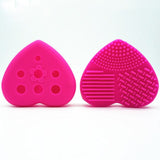 Silicone BBL 1 Piece Makeup Brush Cleaning Heart Design