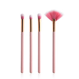 Nylon Professional Makeup Brushes Set Pink Foundation
