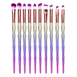 Synthetic Hair Diamond Rainbow Make Up Brush Set