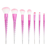 Nylon Newest 7pcs Pink Unicorn Make Up Brush Set
