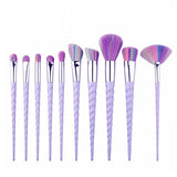 Synthetic Hair 10pcs Unicorn Makeup Brush Set Foundation Blending Powder Eye shadow