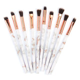 Goat Hair 10Pcs Fashion Make up Brush Set
