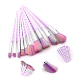 Synthetic Hair 10pcs/set Unicorn Makeup Brush Set Foundation Powder Eye shadow Blending