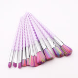 Synthetic Hair 10pcs/set Unicorn Makeup Brush Set Foundation Powder Eye shadow Blending