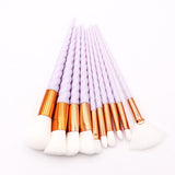 Synthetic Hair 10pcs/set Unicorn Makeup Brush Set Foundation Powder Eye shadow Blending
