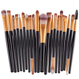 Goat Hair MAANGE 15Pcs Rose gold Makeup Brushes Set