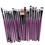 Goat Hair MAANGE 15Pcs Rose gold Makeup Brushes Set