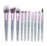 Plastic Purple Makeup Brushes Set ENZO