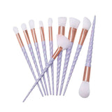 Synthetic Hair 10pcs Unicorn Makeup Brush Set Foundation Blending Powder Eye shadow