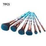 Nylon 7pcs Professional Diamond Crystal Make Up Brush Set
