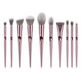 Nylon Rose Gold Ergonomic Handle Make Up Brushes Set