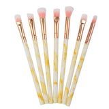 Plastic 7Pcs Makeup Brush Set Foundation Power