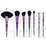Plastic Pcs Transparent Make Up Brush Set X3.19